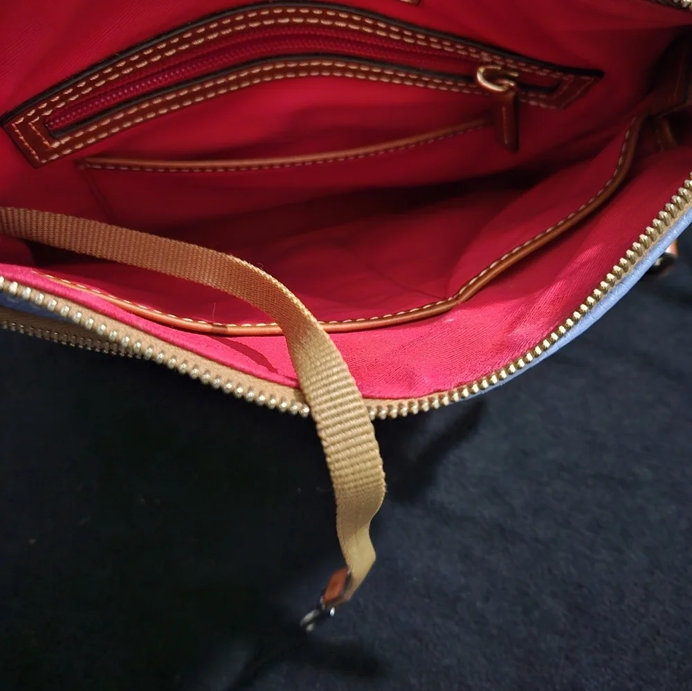 Dooney & Bourke Blue Pebble Leather Crossbody/Shoulder Bag